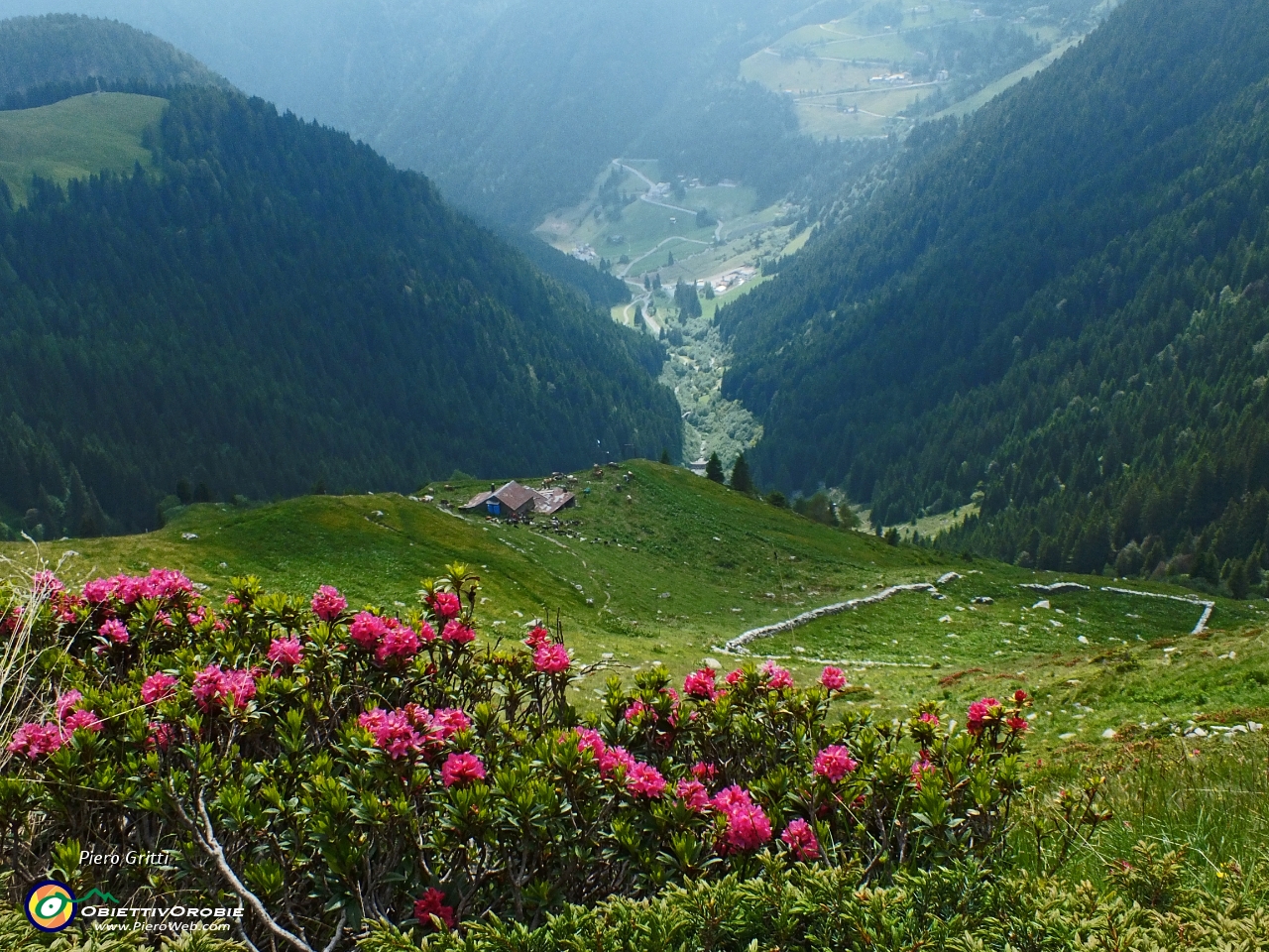 76 Vista sulla Casera Cavizzola (1800 m.) e Madonna delle nevi .JPG